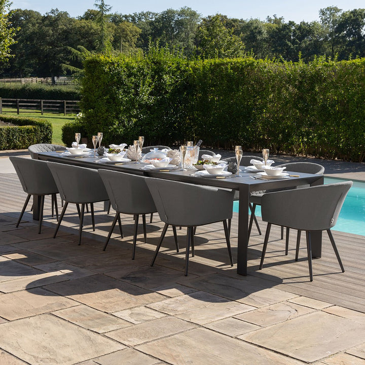 Maze -  Outdoor Fabric Ambition 6  -  10 Seat Extending Dining Set