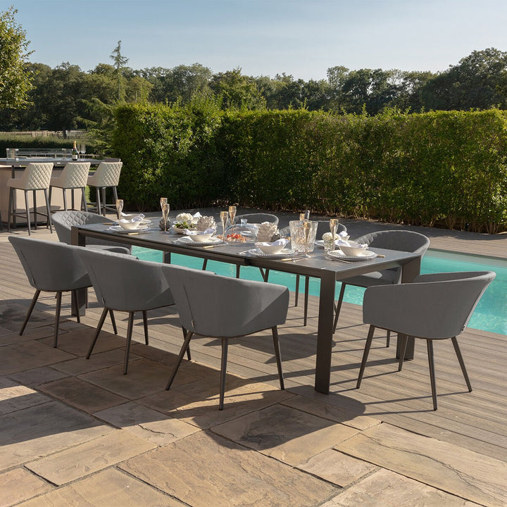 Maze -  Outdoor Fabric Ambition 6  -  10 Seat Extending Dining Set