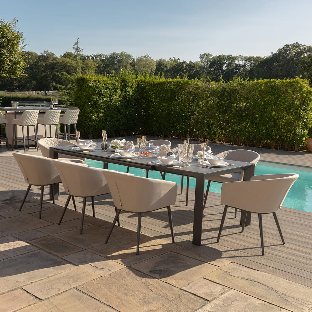 Maze -  Outdoor Fabric Ambition 6  -  10 Seat Extending Dining Set