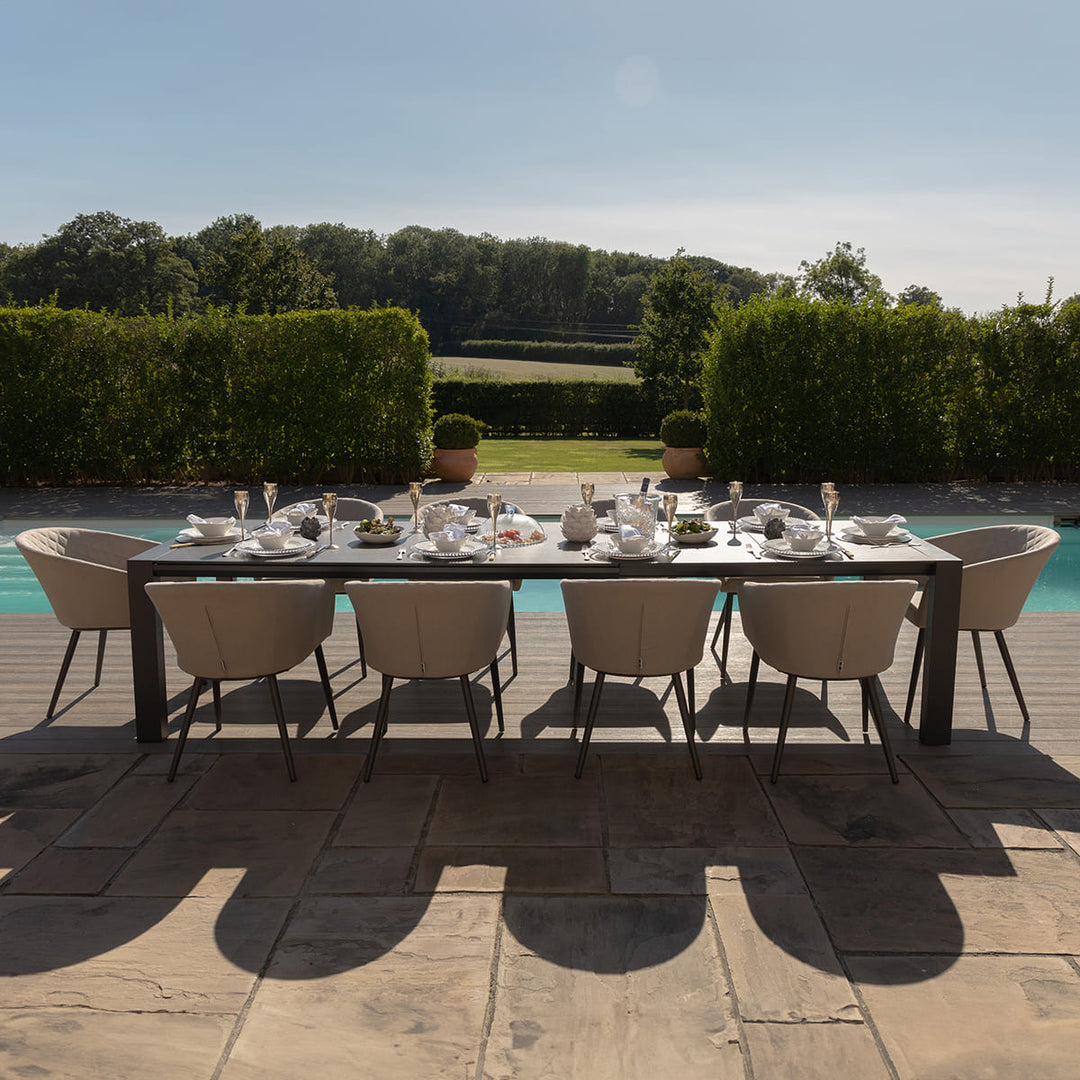 Maze -  Outdoor Fabric Ambition 6  -  10 Seat Extending Dining Set