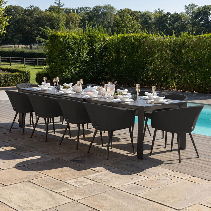 Maze -  Outdoor Fabric Ambition 6  -  10 Seat Extending Dining Set