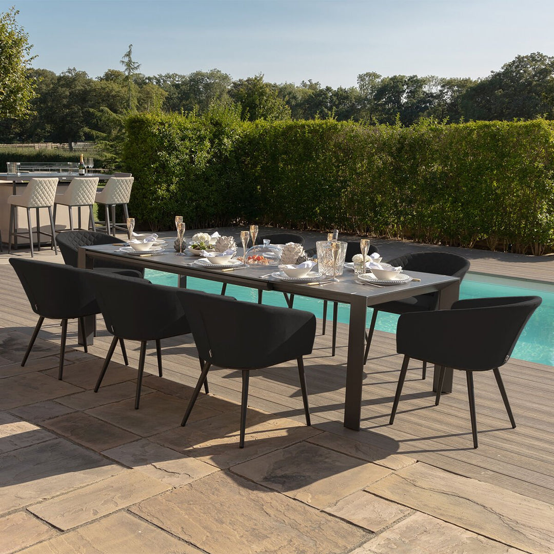 Maze -  Outdoor Fabric Ambition 6  -  10 Seat Extending Dining Set