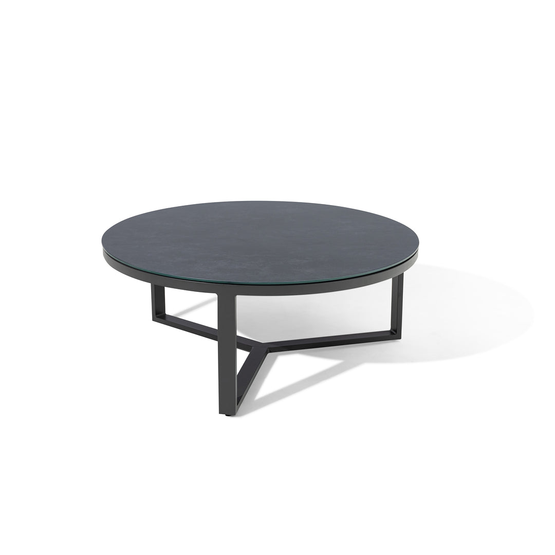 Round Coffee Table With 3 Footstools