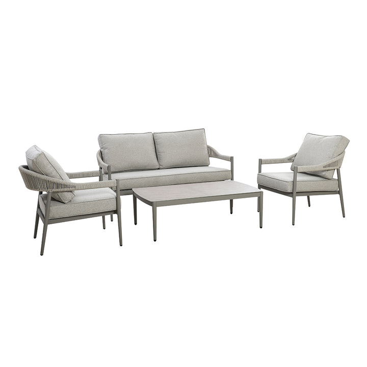 Maze -  Florence Rope Weave 2 Seat Sofa Set with Rectangular Coffee Table