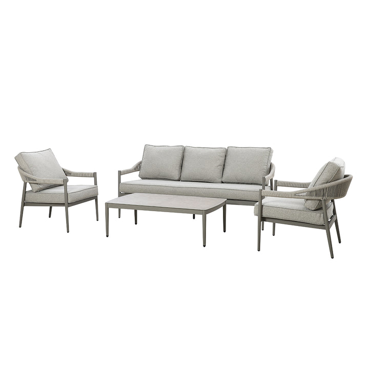 Maze -  Florence Rope Weave 3 Seat Sofa Set with Rectangular Coffee Table