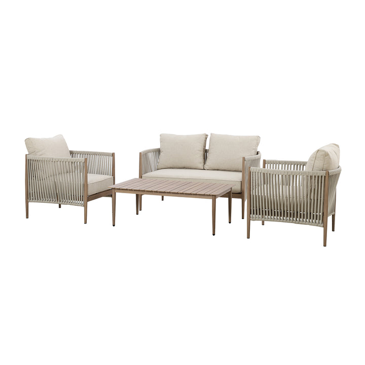 Maze -  Havana Rope Weave 2 Seat Sofa Set with Rectangular Coffee Table