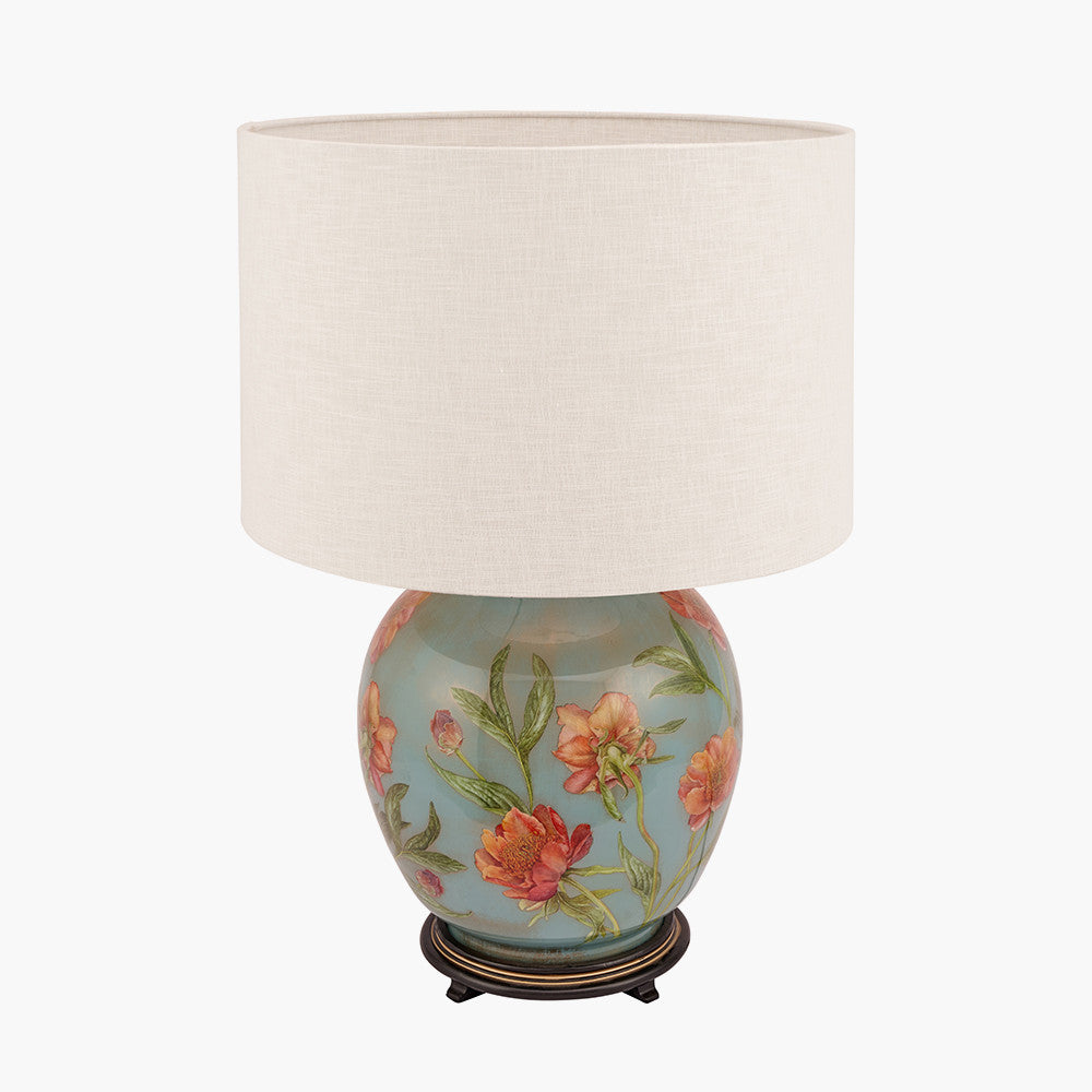 Coral Peony Large Glass Table Lamp Base