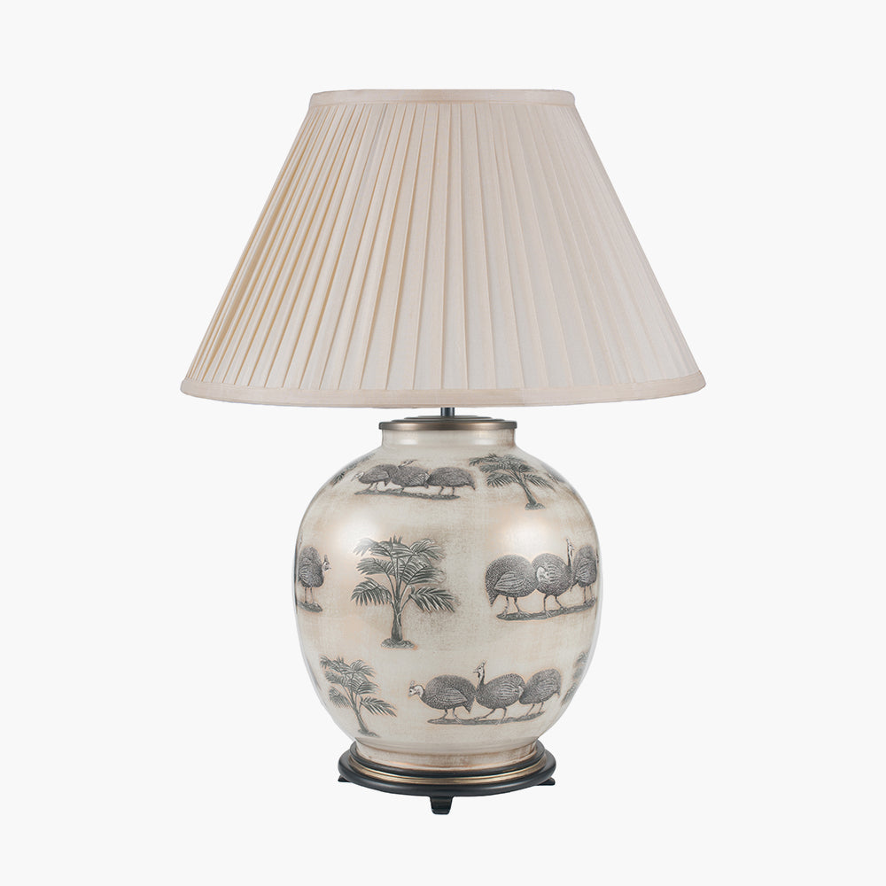 Guinea Fowl Large Glass Table Lamp Base