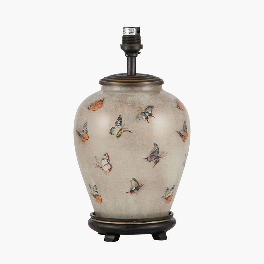 Butterflies Small Glass Table Lamp Base