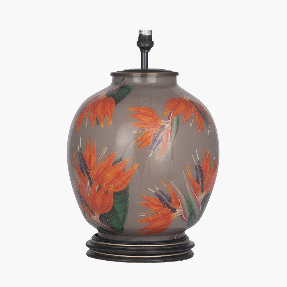 Bird of Paradise Glass Large Lamp Base