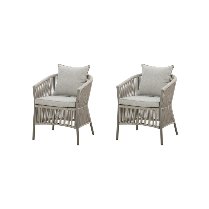 Maze -  Maldives Rope Weave Pair of Dining Chairs