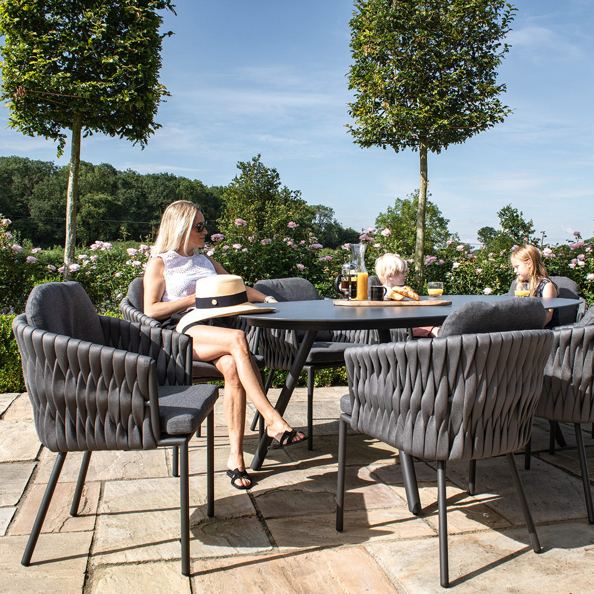 Contemporary garden outlet dining furniture