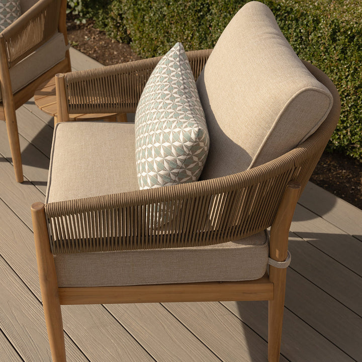 Maze -  Porto Rope Weave Lounge Set with Small Round Side Table