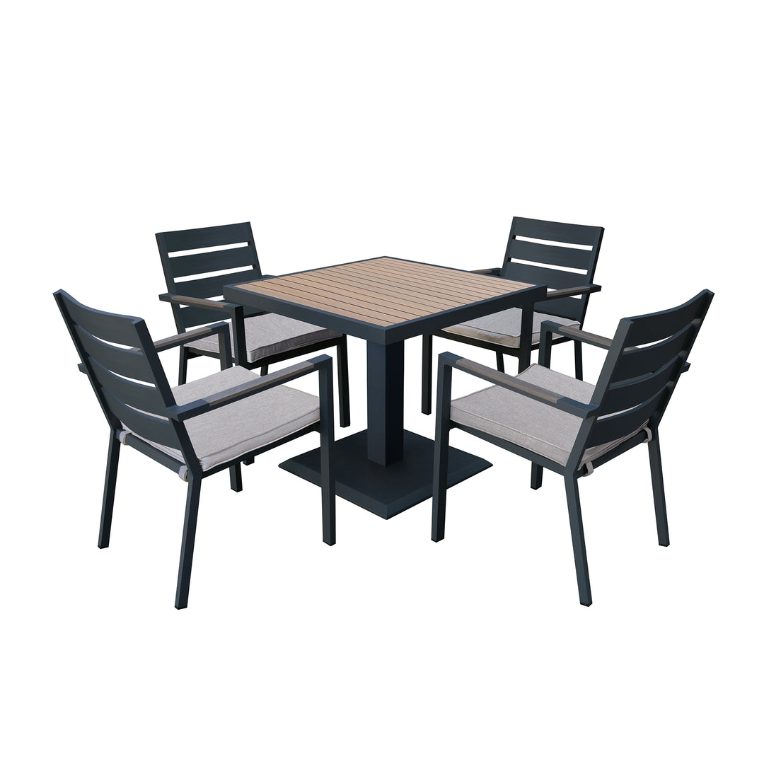 Maze -  Vancouver 4 Seat Aluminium Square Dining Set