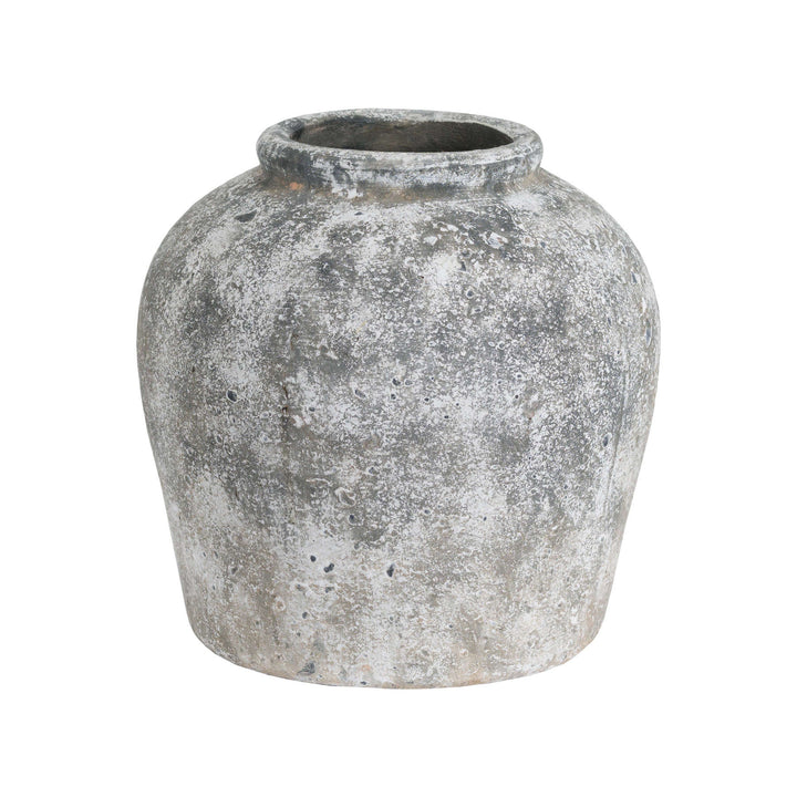 Aged Stone Ceramic Vase - Modern Rattan Ltd