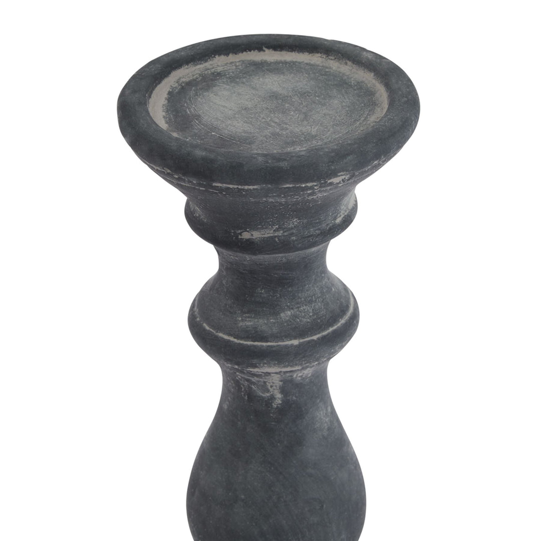 Amalfi Grey Column Candle Holder - Modern Rattan Ltd