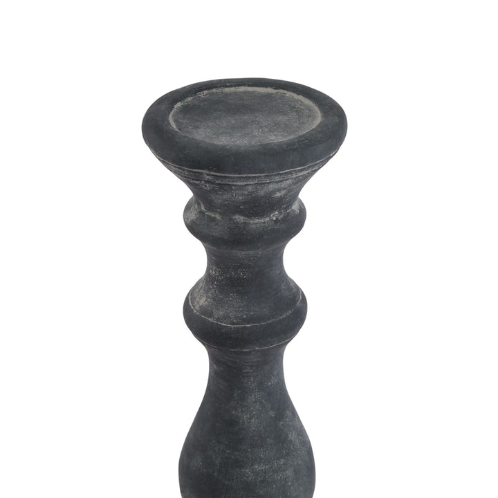 Amalfi Large Grey Column Candle Holder - Modern Rattan Ltd