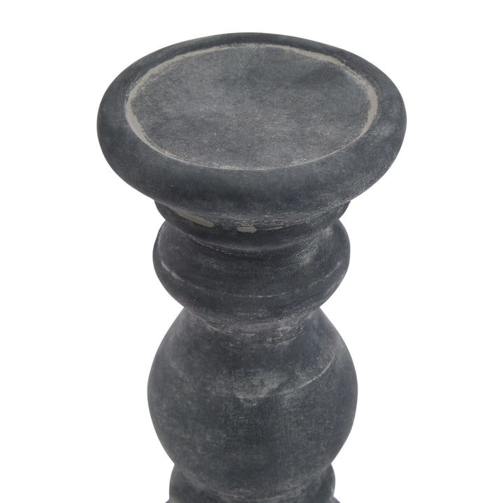 Amalfi Small Grey Column Candle Holder - Modern Rattan Ltd