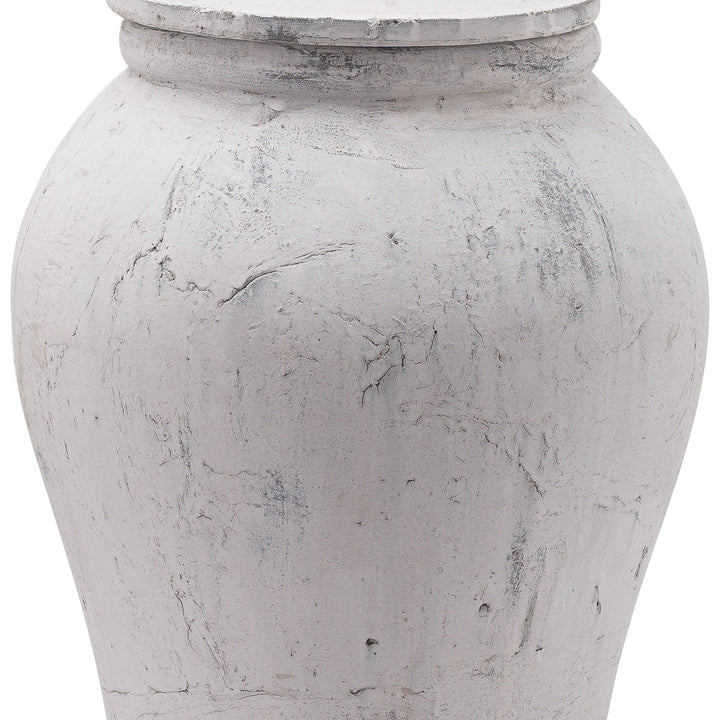 Bloomville Large Stone Ginger Jar - Modern Rattan Ltd