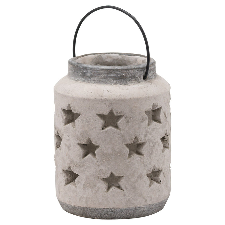 Bloomville Large Stone Star Lantern - Modern Rattan Ltd