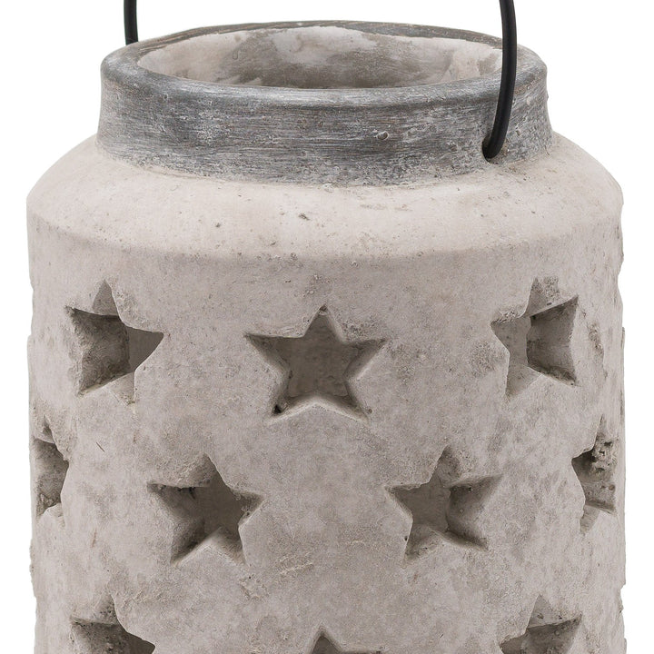 Bloomville Large Stone Star Lantern - Modern Rattan Ltd