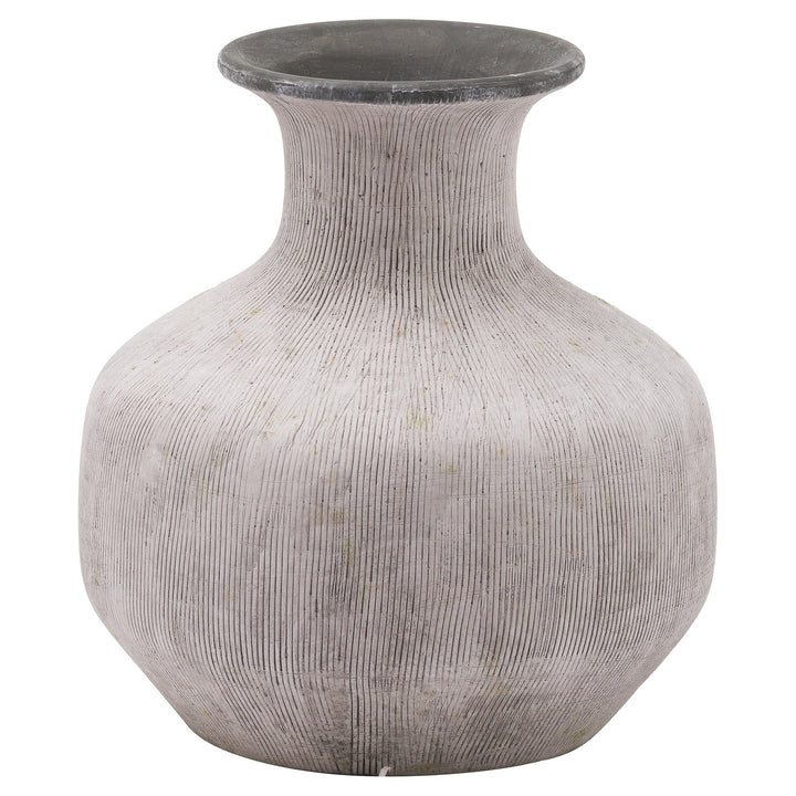 Bloomville Squat Stone Vase - Modern Rattan Ltd