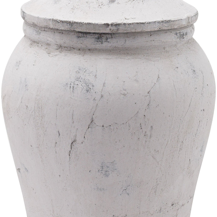 Bloomville Stone Ginger Jar - Modern Rattan Ltd