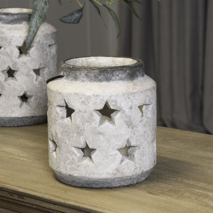 Bloomville Stone Star Lantern - Modern Rattan Ltd