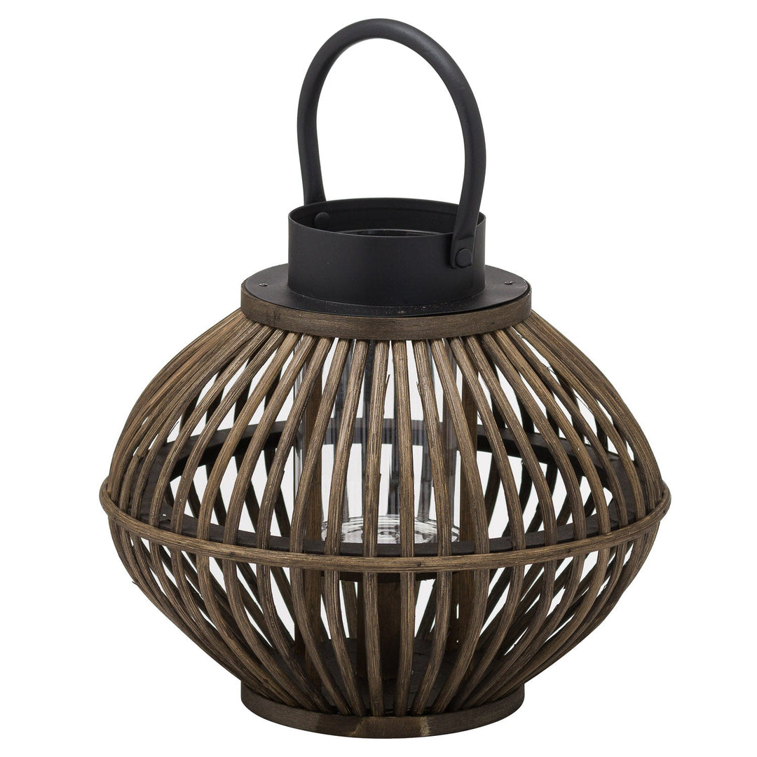 Brown Bamboo Style Lantern - Modern Rattan Ltd