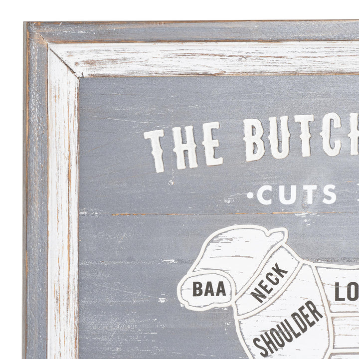 Butchers Cuts Lamb Wall Plaque - Modern Rattan Ltd