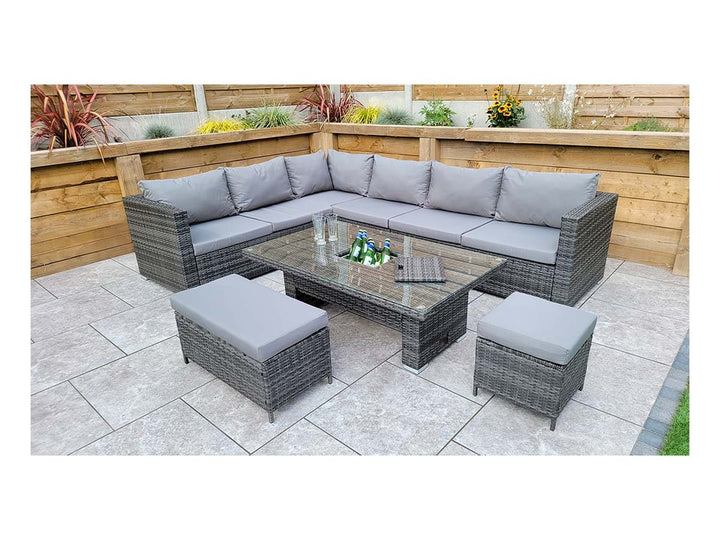 Catalina Corner Dining Sofa With Lift Table & Ice Bucket - CAT0367 - Modern Rattan Ltd