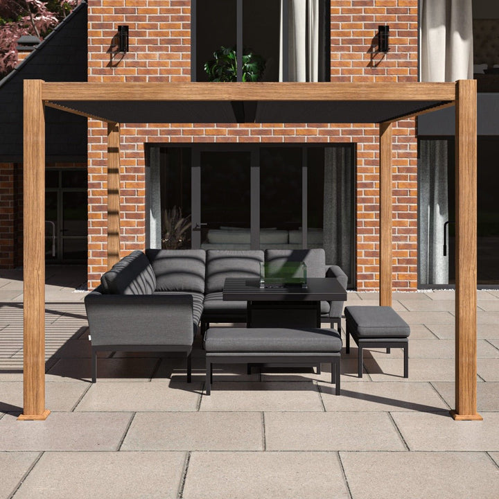 Como Pergola Aluminium Rectangular 3m x 4m Frame Only - Modern Rattan Ltd