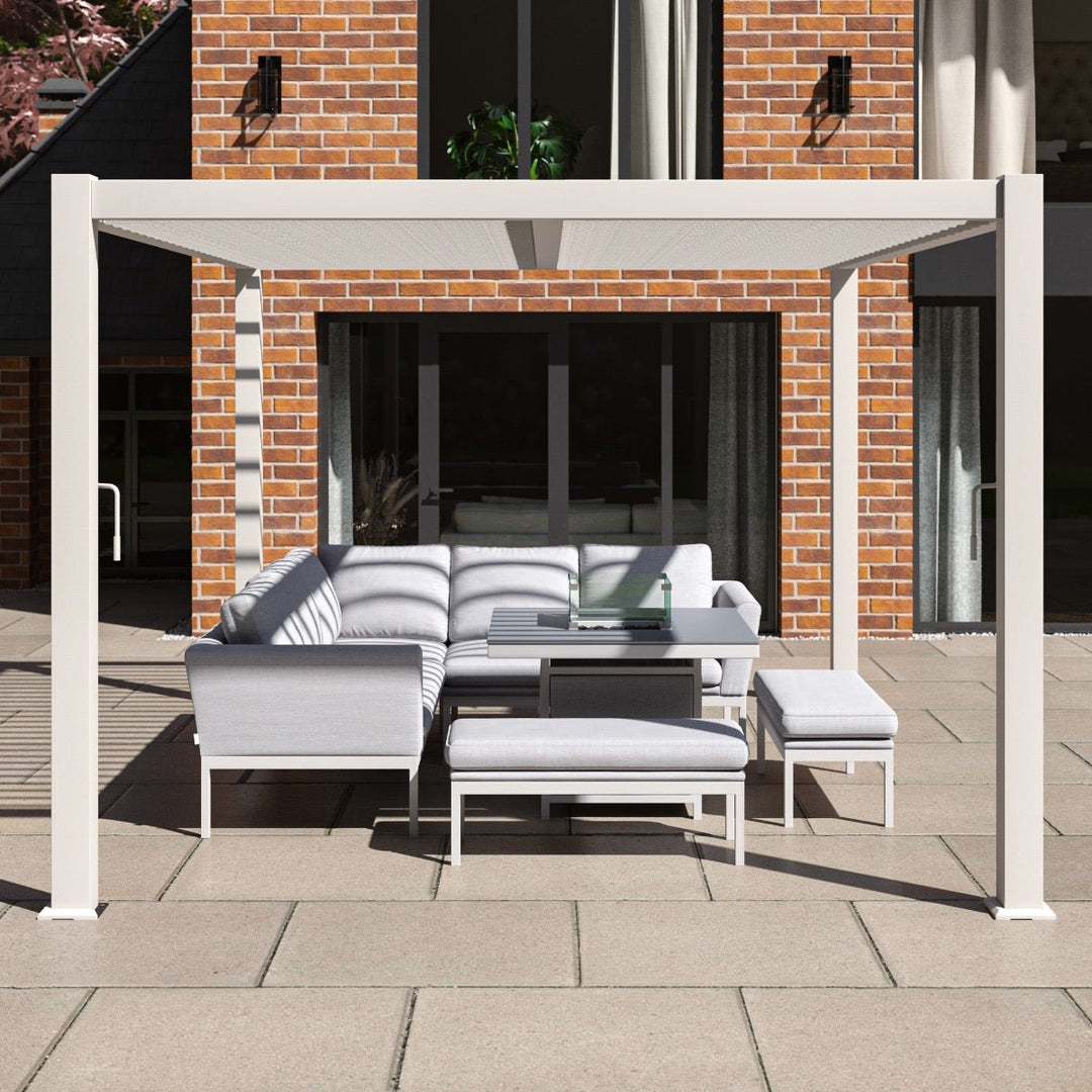 Como Pergola Aluminium Rectangular 3m x 4m Frame Only - Modern Rattan Ltd