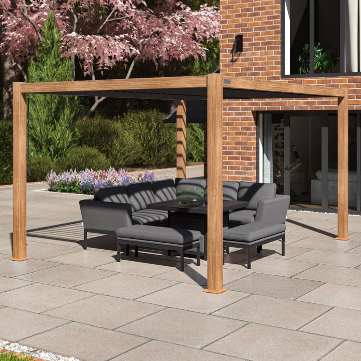 Como Pergola Aluminium Rectangular 3m x 4m Frame Only - Modern Rattan Ltd