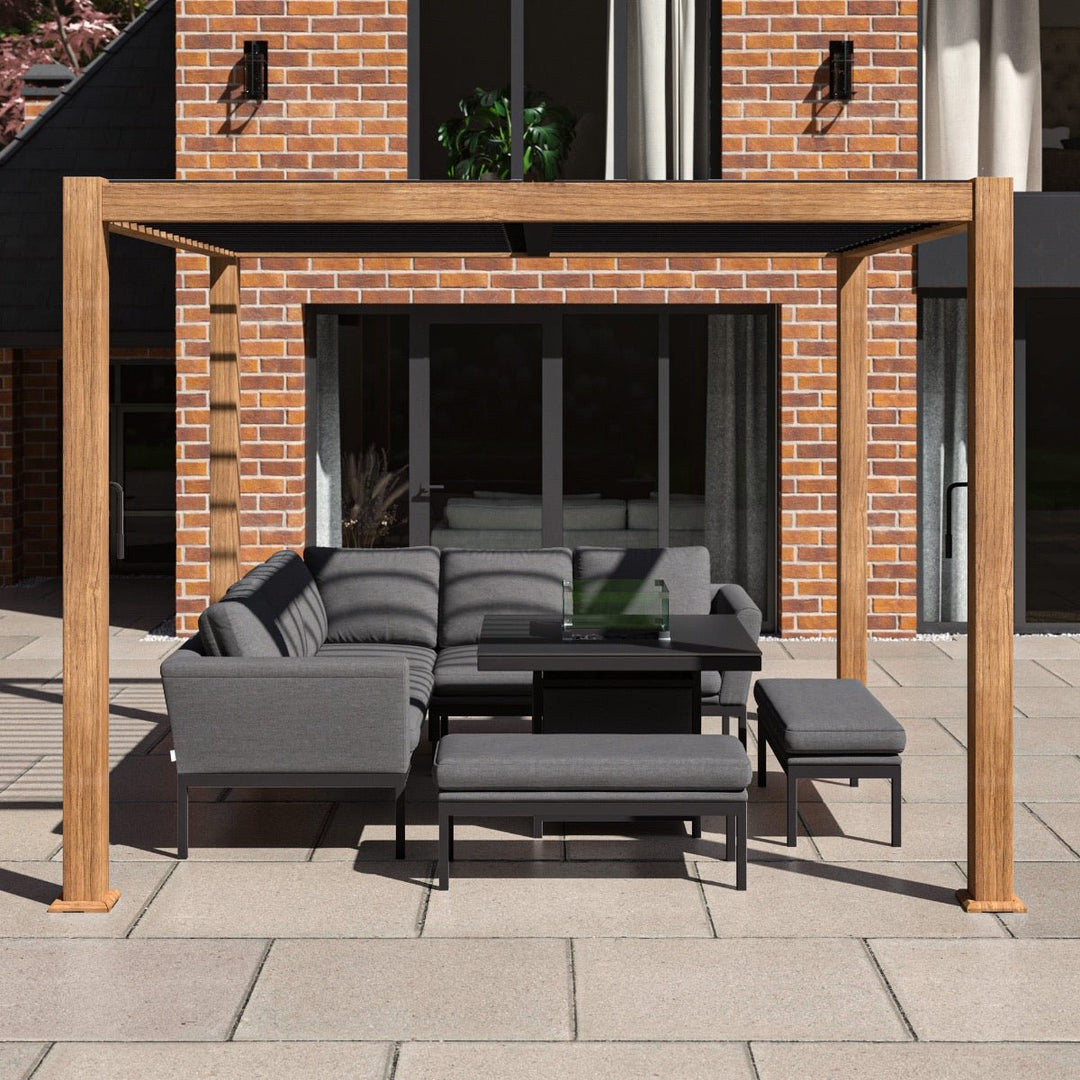 Como Pergola Aluminium Square 30x30 Frame Only - Modern Rattan Ltd