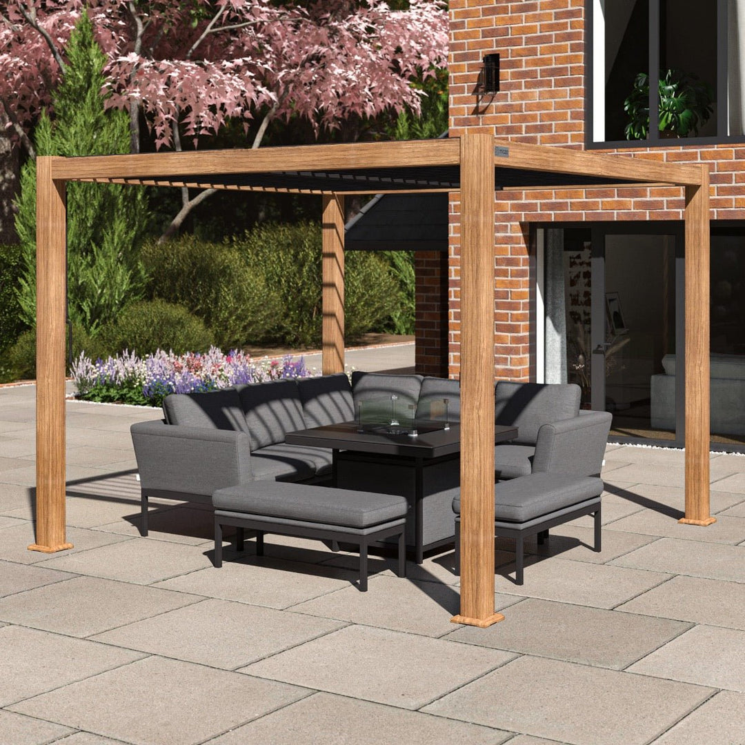 Como Pergola Aluminium Square 30x30 Frame Only - Modern Rattan Ltd