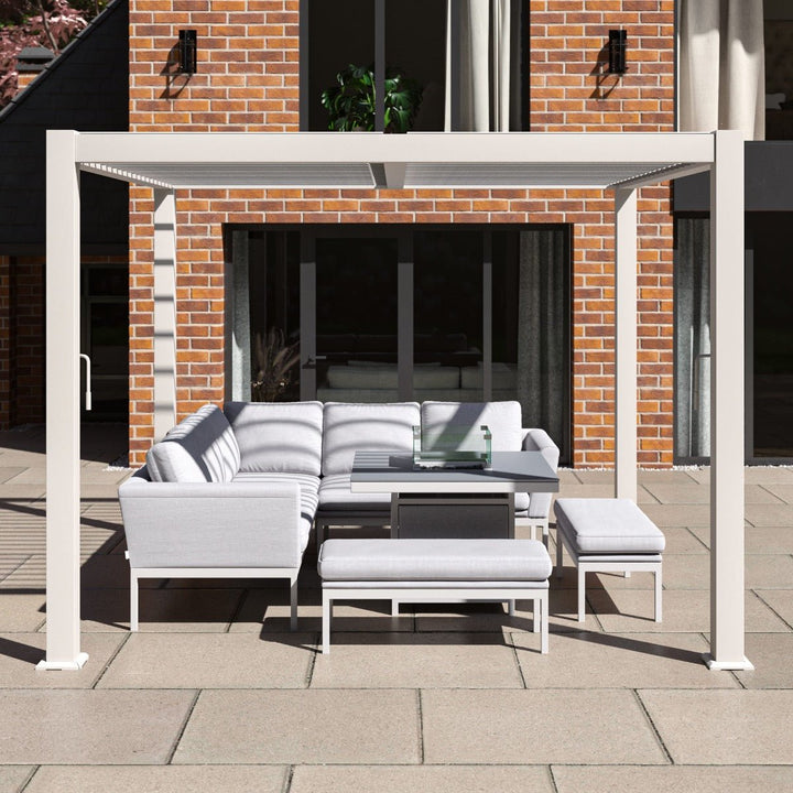 Como Pergola Aluminium Square 30x30 Frame Only - Modern Rattan Ltd