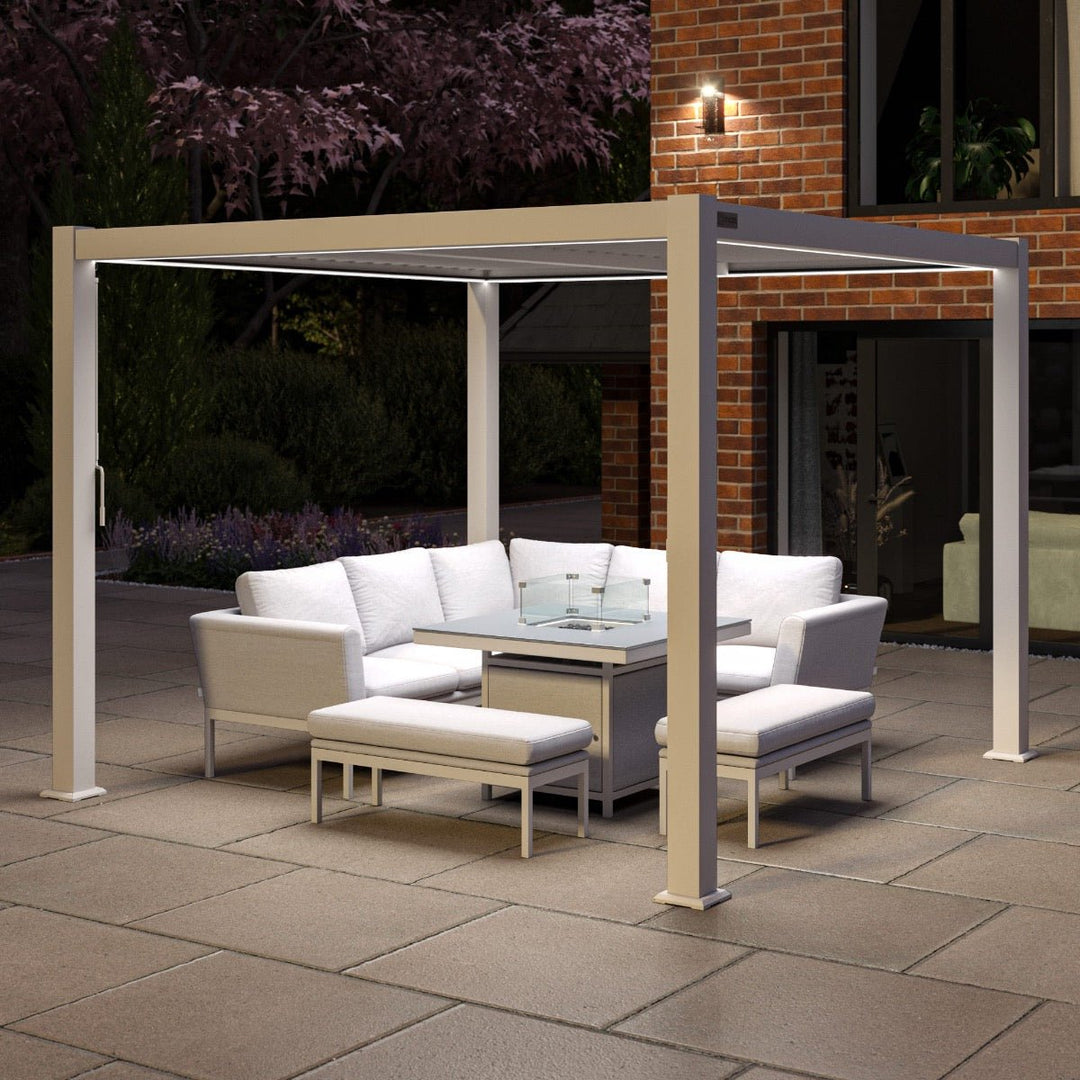 Como Pergola Aluminium Square 30x30 Frame Only - Modern Rattan Ltd