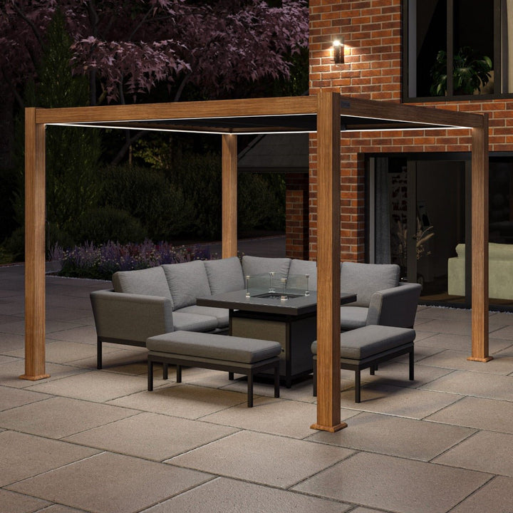 Como Pergola Aluminium Square 30x30 Frame Only - Modern Rattan Ltd