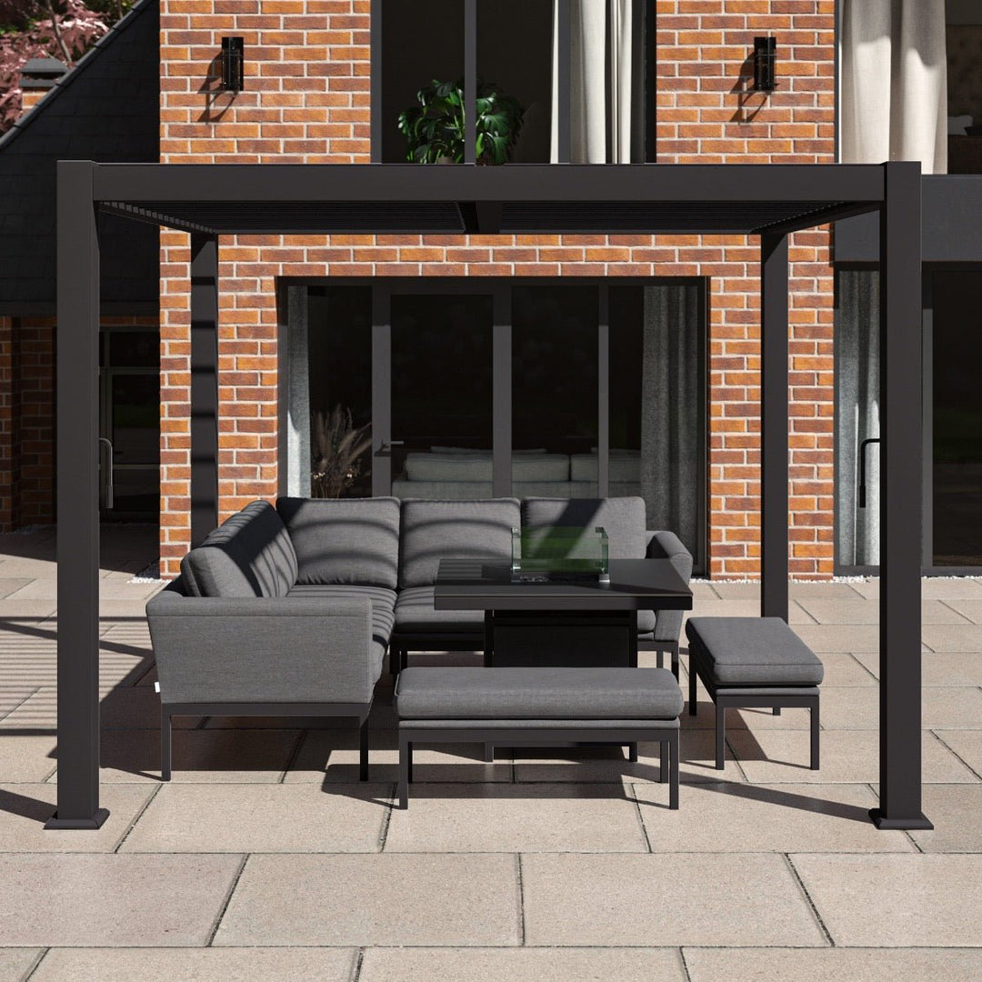 Como Pergola Aluminium Square 30x30 Frame Only - Modern Rattan Ltd