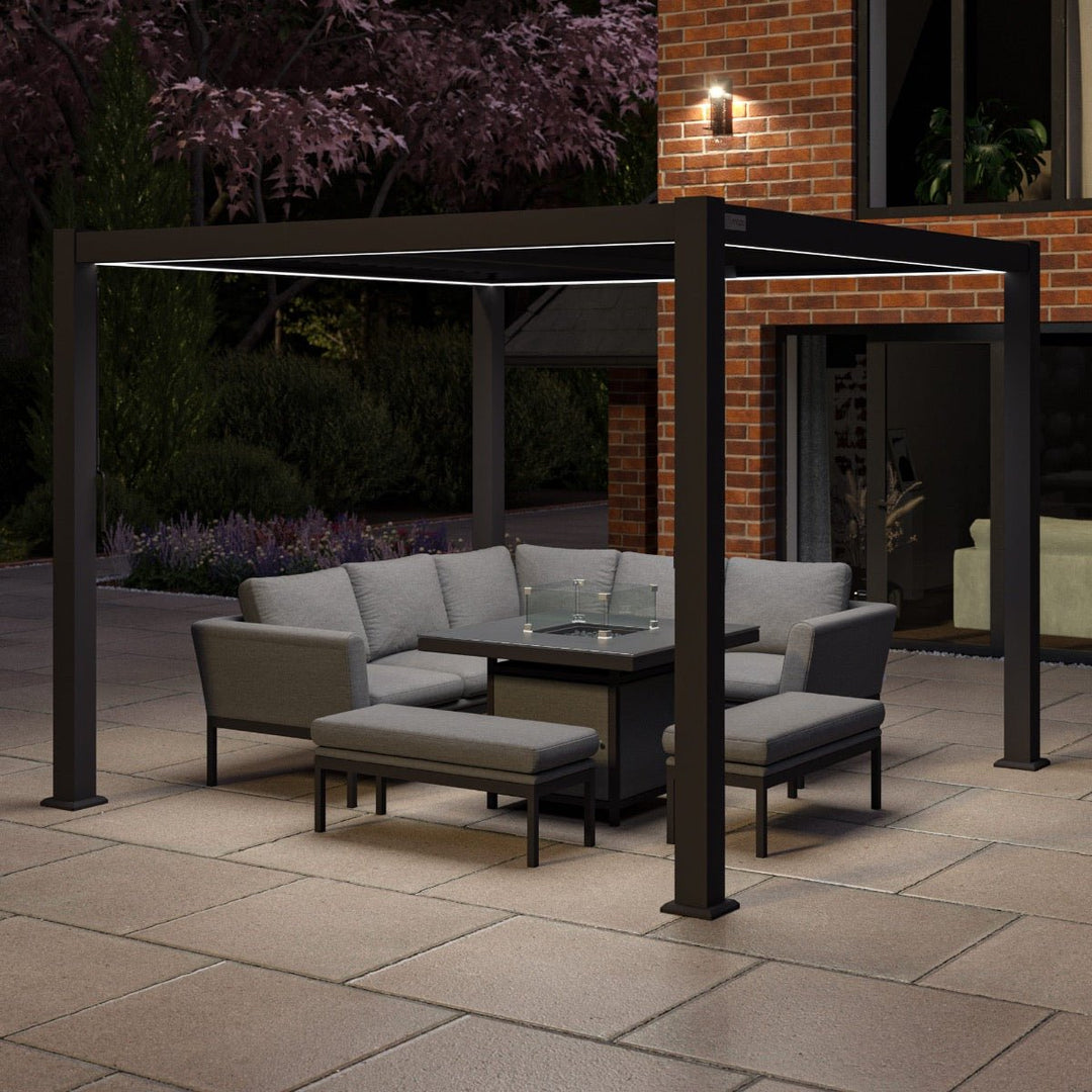 Como Pergola Aluminium Square 30x30 Frame Only - Modern Rattan Ltd