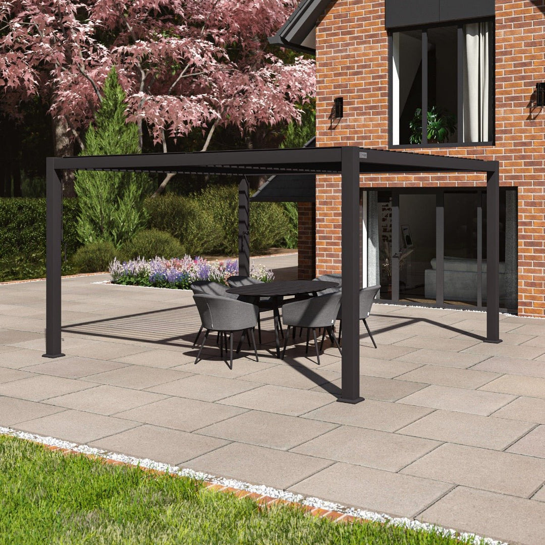 Como Pergola Aluminium Square 4m x4m Frame Only - Modern Rattan Ltd