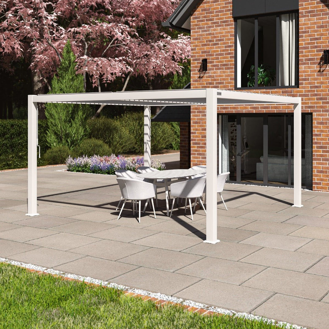 Como Pergola Aluminium Square 4m x4m Frame Only - Modern Rattan Ltd