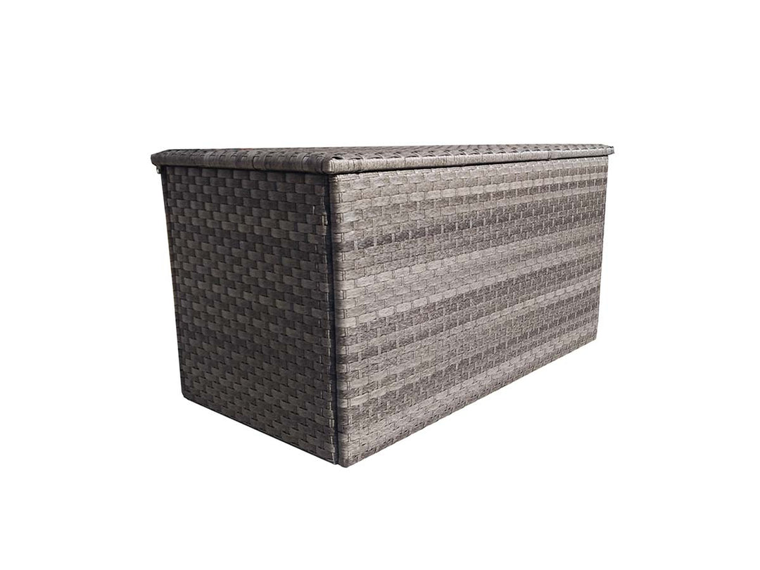 Rattan Cushion Storage Box In Grey