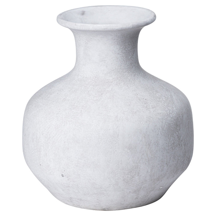 Darcy Squat Stone Vase - Modern Rattan Ltd