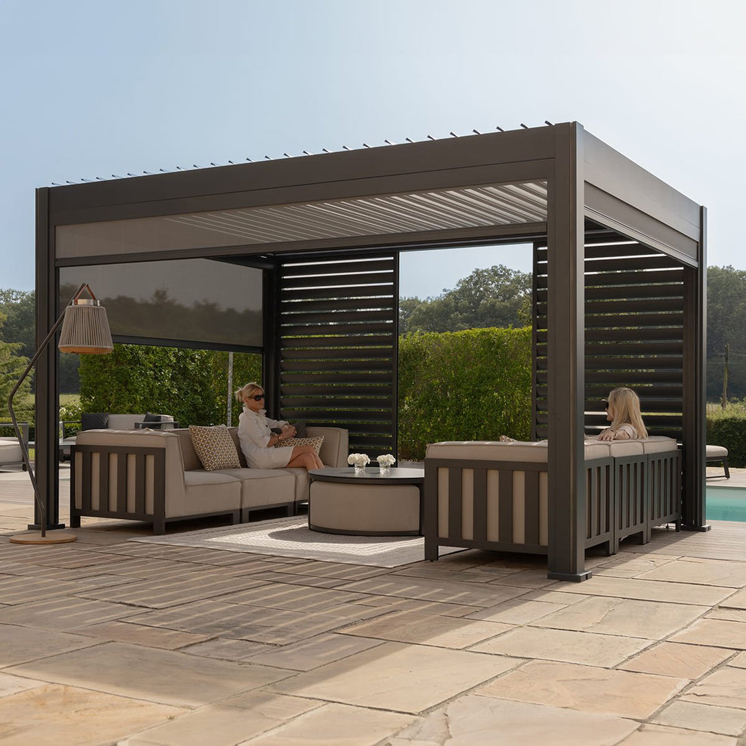 Eden Pergola Aluminium Rectangular 3m x4m - Frame Only - Modern Rattan Ltd