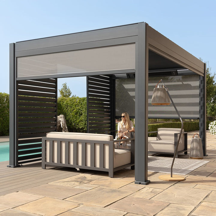 Eden Pergola Aluminium Rectangular 3m x4m - Frame Only - Modern Rattan Ltd