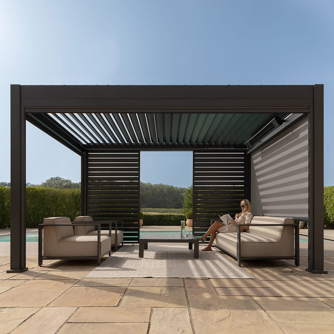 Eden Pergola Aluminium Rectangular 3m x4m - Frame Only - Modern Rattan Ltd