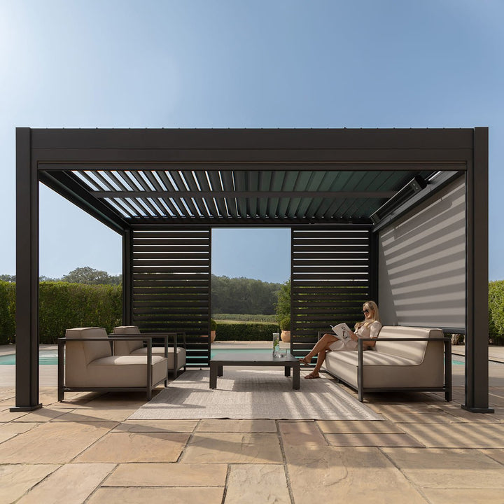 Eden Pergola Aluminium Rectangular 40x40 - Frame Only - Modern Rattan Ltd