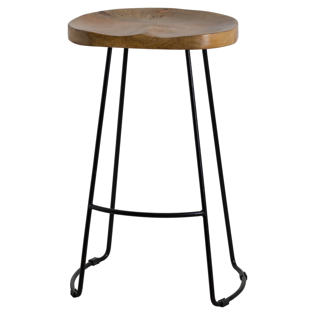 Franklin Hardwood Shaped Barstool - Modern Rattan Ltd